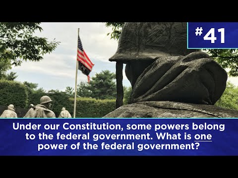 Q41: What is one power of the federal government?