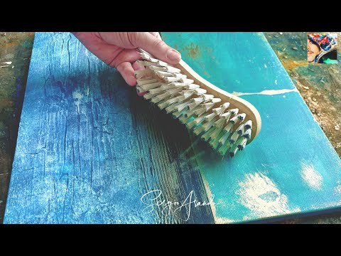 Push the boundaries of creativity with these Unconventional Painting Techniques: Comb + Brush - DIY