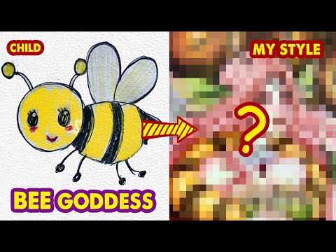 Drawing Goddess of Bees with Watercolor | Huta Chan Studio