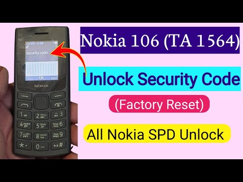 All Nokia Unlock Security Code | Nokia 106 (TA-1564) 2023 Unlock Security Code