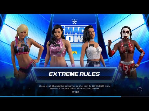 WWE 2K22 - AWA knockdown: Evie vs DMD vs Erin vs Demi