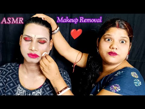 ASMR~ Doing My Elder Bro Transformation Bridal Makeup Removable (Tutorials Video) 🌹👩‍🎤❤️