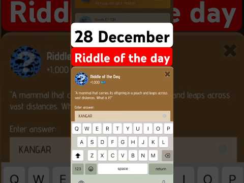 Riddle Of The Day Zoo 28 December| Zoo Riddle Of The Day | Riddle Of The Day X Empire