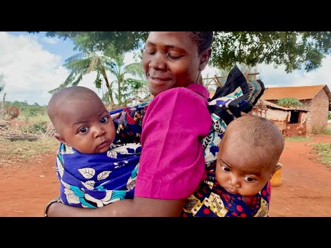 RAW Reality of Young African Rural Mom of Twins //Real African Village Life