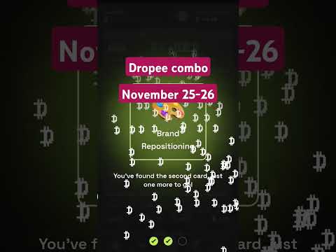 Dropee daily combo today |dropee daily combtod 25 -26 November| Combo Dropee | Dropee 25-26 November