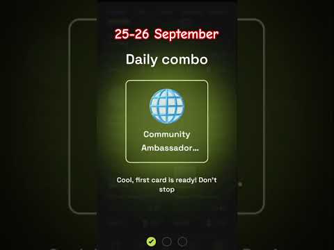 25 26 September today dropee combo cards || daily combo cards today