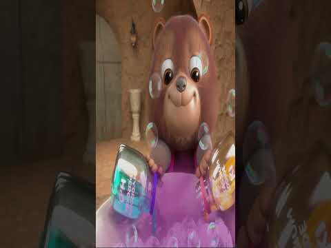 Bear bath! Fun animal cartoon