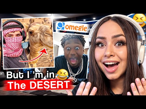 Arab Girl REACTS to Omegle Pranks in the Desert? You Won't Believe This