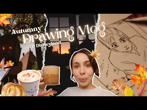 🍁Autumn 🍂 Drawing Vlog | Japan Trip Haul & Halloween Disneyland