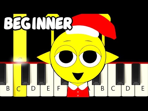 Sprunki Christmas Song - Fast and Slow Piano Tutorial - Beginner