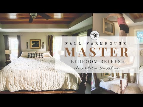 Fall Farmhouse Master Bedroom Refresh 2022 | Clean, Decorate & DIY With Me! | Simple Country Decor