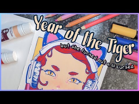 Finding Value in a Bad Painting ✦ Posca Marker Drawing for the Lunar New Year