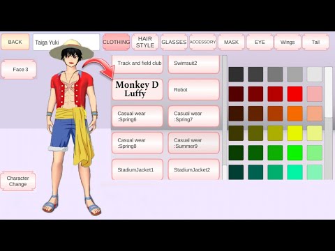 How To Play As Anime Character Monkey D Luffy in sakura school simulator ✨💐