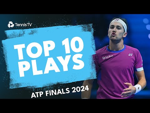 Ruud's One-Handed Backhand; Alcaraz Defence & More | Top 10 Plays From Nitto ATP Finals 2024