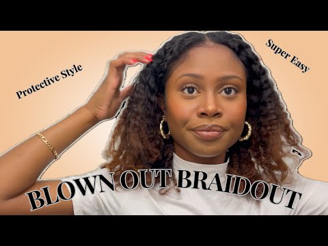 How To Get Beautiful Crinkles on Blown Out Natural Hair | Braid Out Tutorial