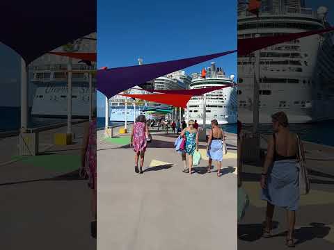 #shorts Royal Caribbean Utopia & Adventure of the Seas - Perfect Day at Coco Cay - Walk the Pier