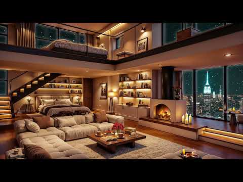 New York Winter Night Jazz ❄️ Cozy Luxury Apartment with Elegant Jazz Saxophone for Sleep & Relax