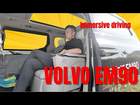 Immersive driving VOLVO EM90 -- Luxury Van with Bowers & Wilkins sound system