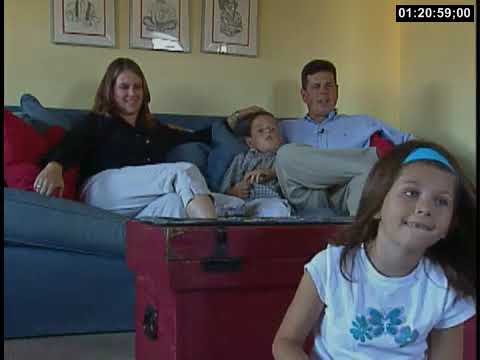 Watching TV with the family in 2002