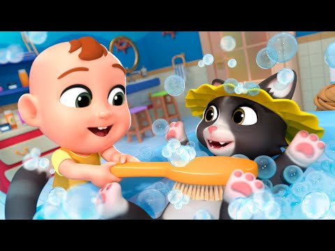 Hey Diddle Diddle | Bathing the Cat Song | Lalafun Nursery Rhymes & Kids Songs