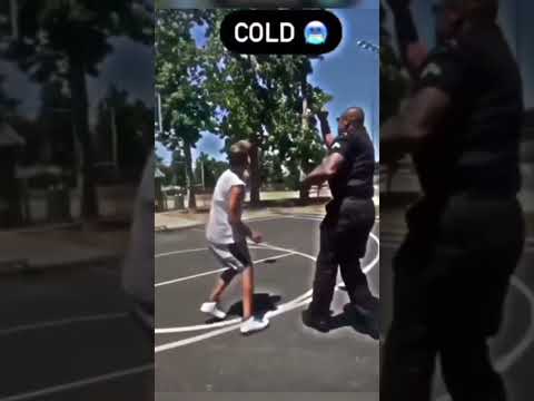 cold 🥶 police playing basketball