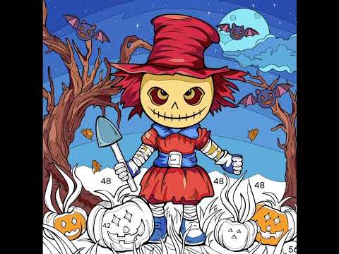 ออลแฮโลวส์อีฟ (All Hallows' Eve) : Coloring on iPad | ระบายสีแบบ 4K