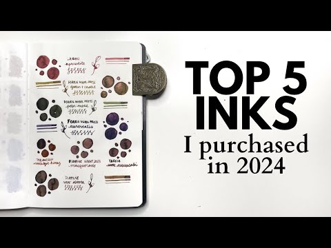 TOP 5 INKS of 2024 // Ink bottles I Purchased in 2024 // Which are my favourites? #fountainpenink