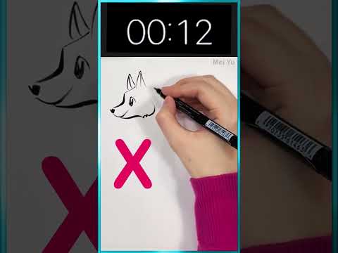 20 Seconds to Draw a Corgi Dog Challenge, Lost & Found Preorder Gift #artshorts #artchallenge #meiyu