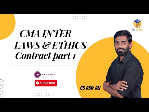 CMA INTER LAW REVISION CLASS | INDIAN CONTRACT ACT 1872 | Malayalam Class | By CS Asif Ali