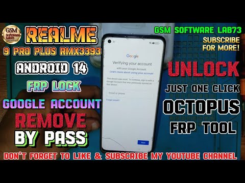 Realme 9/9 pro plus FRP Bypass|Realme RMX-3393 Google Account Unlock|Android 14|By Octopus FRP Tool