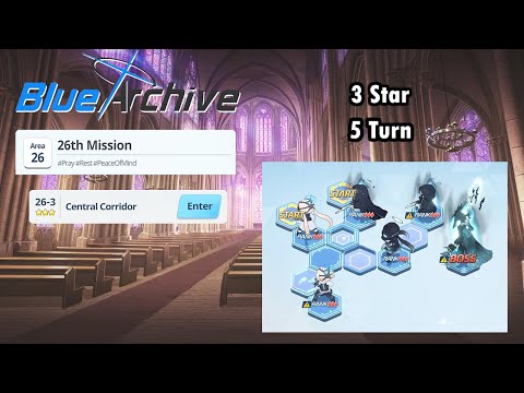 Blue Archive Global - Story Stage Normal 26-3 (3 Star & 5 Turn Clear)