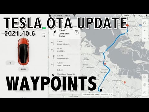 Tesla OTA Update 2021.40.6 - How do Waypoints work?