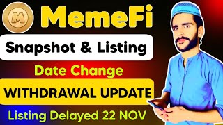 Today MemeFi Latest Update | Memefi Airdrop update Today | Memefi Listing Date Change