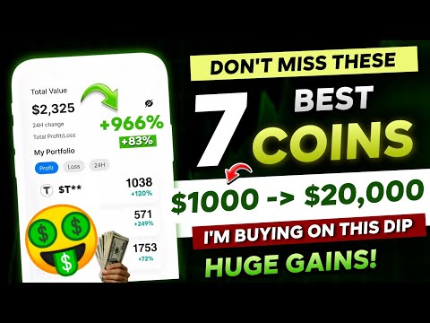 🛑 Bitcoin Dumps - BUT I'M BUYING THESE 7 ALTCOINS | Turn $1000 to $20,000 | Big Gains| Bitcoin Crash