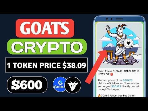 Goats Airdrop Listing | Goat Price Prediction | $GOATS On-Chain Claim Is Now 1 Hour Left! Update