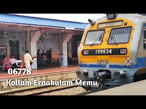 Train Number 06778 kollam Ernakulam Memu Arrival in Kayamkulam Junction Railway Station