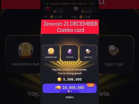 ZENCOIN 21 DECEMBER COMBO CARD