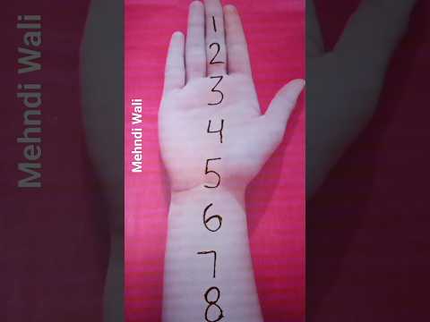 12345678 Number Easy Simple Mehndi design #mehndi #wali #trending #mehndidesign #youtubeshorts