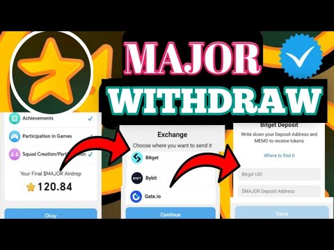 Major Withdraw Exchange | Major Allocation Token Criteria | Major Token Withdraw full video #major