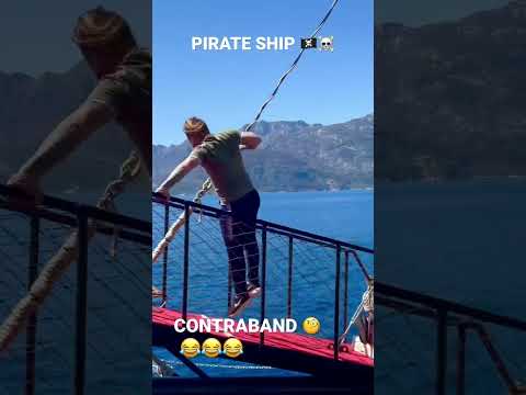 PIRATE SHIP 🏴‍☠️ CONTRABAND!!! 🧐😂 #travel #top #beach #shorts #pirates #ship