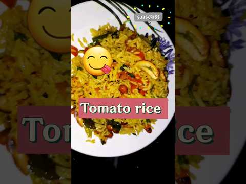 Tomato rice 🍅🍚/Simple&quick #trending #subscribe #shortvideo #viral #tomatoriceintelugu #food