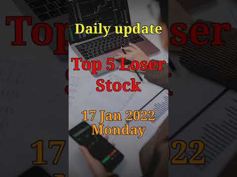 Top gainer & loser stock 17 jan 2022 || daily stock update || #topgainerstock #stockmarket #shorts