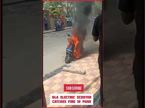 OLA electric scooter catches fire in pune | #shorts