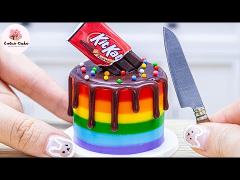 Beautiful Miniature Colorful Cake 🌈 Miniature Rainbow Chocolate Cake Decorating Ideas