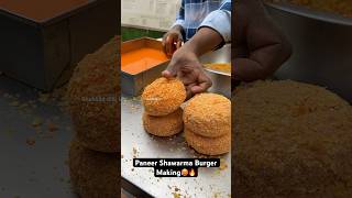 Paneer Shawarma Burger Making🥵🔥|| Indian Street Food