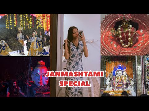 Bhai k sath Janmashtami celebration | Raste m hui barish || #jaatnivlog #krishna #janmashtami2024