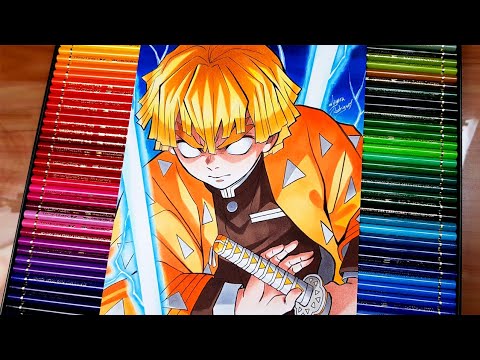 Drawing Zenitsu Agatsuma | Kimetsu no Yaiba [Demon Slayer] - Collab Guilherme Calderaro