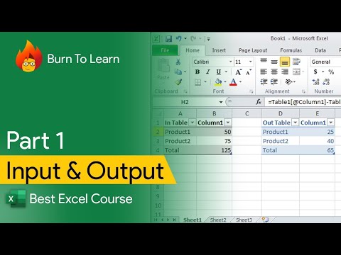 Create an Input and Output Table | Excel