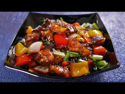 EGGPLANT IN CHINESE SWEET AND SOUR