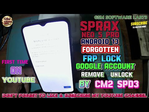 Sparx Neo5 Pro FRP Bypass|Sparx5 Pro Google Account|Android 13|Sparx Neo5 Pro FRP Remove BY CM2 SPD3